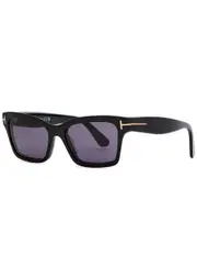 Tom Ford Mikel Rectangle-frame Sunglasses, Sunglasses, Black, Rectangle Frame, Designer-engraved Lenses, 100% UV Protection ONE SIZE