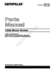 Caterpillar Cat 120G Motor Grader Parts Catalog Manual SEBP1069