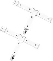 [MOBUTOFU] Leg Woman Belts Punk Rings Womans Rings for Rings for Steampunk Belts Elastic Punk Stockings Gothic Goth Rings White