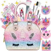 Kids Makeup Set for Girl - Unicorn Makeup Little Girl Toys, Non-Toxic Toddlers Make Up Kit, Kids Toys Children Princess Play Makeup Set,Princess Christmas Birthday Gifts for 4-12 Year Old
