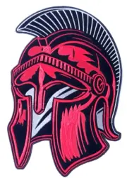 Roman Centurion Helmet Iron On Sew On Embroidered Back Patch 8"X12"