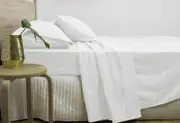 Ardor Queen Size 3000TC Cotton Rich Sheet Set (White Color)