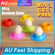 4 Pcs In Modern Design Silicone Egg Cups Holders Set Serving Kitchen BoilSW