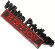1x Metal White Privilege Edition CAR EMBLEM Badge 3D Sticker Decal (Black Red)