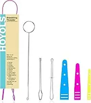 Drawstring Threader Set – 7Pcs, Elastic Bodkin, Loop Turner Tweezers, Quick & Easy Rethreading Tools for Hoodies, Sweatpants, Sewing, and Crafts