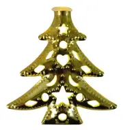 Product Works Signature Battery Operated Tree Metal Cap LED Light String Gold