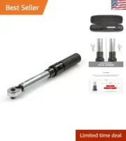 Pre-Calibrated 1/4” Torque Wrench - Dual-Direction Click Design, 10-150 in.-lb.