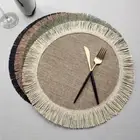 1Pc Jute Table Mat - Large Simple Durable Heat Resistant Dining Placemats~