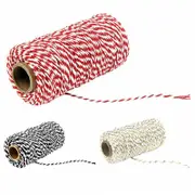 2mmx100m Bakers Christmas Cotton Cord Bundle Wrapping Craft Twine Gifts String