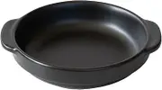 Santo Banko Ware Au Gratin Dish, Large, 22.0 fl oz (650 ml), Heat Resistant, Oven-safe, Direct Fire, Microwave, Dishwasher Safe, Stackable, Black, Made in Japan