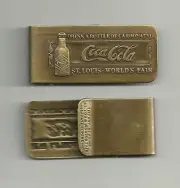 COKE COCA COLA MONEY CLIP 1904 ST. LOUIS WORLD'S FAIR