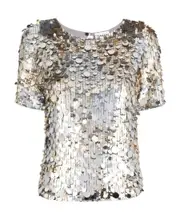 Sequined blouse White