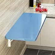 Floating Wall Mounted Drop Leaf Computer Desk Workbench for Home Office Kitchen Bar Bedroom Blue 90x30cm