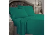 Shangri La 1800 Series Microfibre Sheet Set Teal Queen Sheets