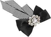 [ROMANSENTIAL] 1 PC Bow Tie Flower Hair Ties Bow Tie Collar Pin Collars Korean Tie Corsage Chopstick Cases Professional Tie Rhinestone Tie Vintage Jewelry Gold Bead Bodysuit Pendant Alloy White