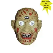 ROTTEN SKULL LIGHTS SOUNDS FREDDY Halloween Party Animated Prop Motion Activate