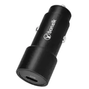 Bonelk Eco Series 25W PD USB-C Car Charger Adapter For iPhone/Samsung Black