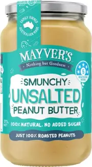 Mayver'S Unsalted Peanut Butter 375G