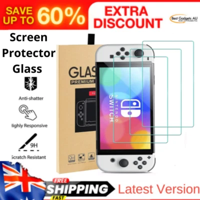 JOYAUS [3 Pack] Screen Protector Glass for Nintendo Switch OLED 7 inch