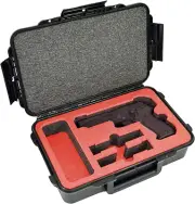 1 Pistol 2 Magazine Hard Case, DORO Gun Case with Mycasebuilder Custom Foam Inse