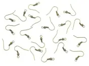 Antiqued Bronze Hooks Earring Wires Findings For Jewelry Crafting Set Of 20