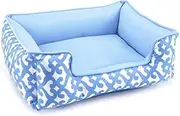 Pet Bed Sofa-Style Orthopedic Dog Beds Removable Cover Ultra Deluxe Couch for Medium Dogs 19x15.7inches/Blue