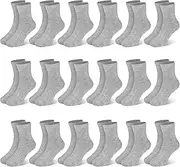[SPTRAMLE] Boys Girls Crew Socks 18 Pairs Mid Cut Socks for Toddler Kids Children(1-14 Years) Athletic Casual School Socks