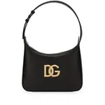 [Dolce & Gabbana] Dolce & Gabbana Logo-plaque Leather Tote Bag ONE SIZE BLACK