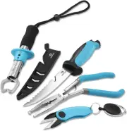 All-in-One Fishing Tool Kit - Pliers, Knife, Gripper, and Line Snip Inclusion