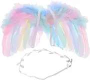 Healvian Smooth Comfortable Angel Wings Headband Furry Decor for Boys and Girls Party Props