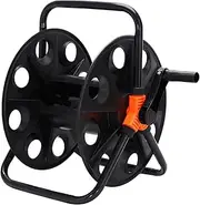 Qianly Garden Hose Reel Cart Pipe Storage Rack Holds up to 196.9 Feet of 1/2 inch Hose, Water Hose Holder for Patio