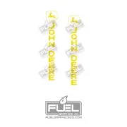 Custom Vertical Yellow Premium Vinyl Decal - 12" tall x 2" wide