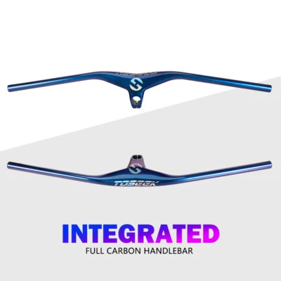 Stem -17 Degrees Carbon Fibre Bicycle Integrated Handlebar Stem Diameter 28.6mm