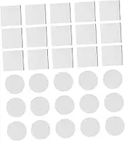 HOODANCOS 40Pcs Adhesive Stickers Double Sided Self Adhesive Fasteners Home Office and DIY Organization Durable Blend Includes Squares Circles