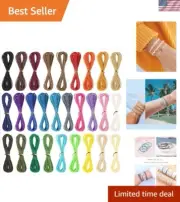 Multi-Purpose Waxed Polyester Bracelet Cord - 1mm, 35 Colors, 1050m Total