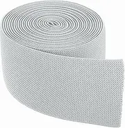 uxcell Elastic Bands for Sewing 7.5cm x 4.6m Gray Knit Elastic Spool High Elasticity for Wigs, Waistband, Pants, Craft DIY Projects