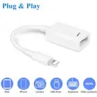 USB Female OTG Adapter Cable For Apple iPhone 13 Pro Max 14 iPad iPod To Camera
