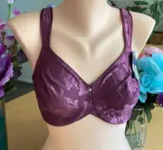 822 WACOAL 34DD Burgundy Full Coverage Underwire Lined Soft Cup Bra #85567 NWT