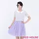 RED HOUSE 蕾赫斯-有領蕾絲雪紡洋裝(紫色)