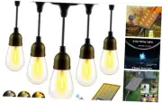 33FT Outdoor Solar String Lights Waterproof with USB Port & Remote Control,