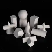 Set of 10 Mini Resin 3D Geometry Sketch Sculpture Figurines for Ornaments