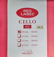 NEW SUPER SENSITIVE RED LABEL CELLO 1/8 STRING SET