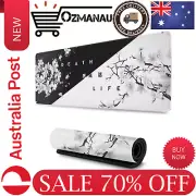Gaming Mouse Pad Black and White Cherry Blossom XXL XL Large Mouse Mat Long AU