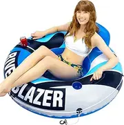2024 New & Upgraded Sunlite Sports Heavy Duty River Tube Inflatable, Premium Water Float to Lounge Above Lake and River, Outdoor Water Raft Sport Fun, Recreational Use