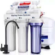 iSpring RCC7AK-BLK NSF Certified Alkaline 6-Stage Reverse Osmosis System