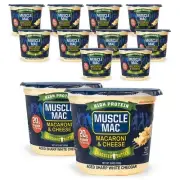 Muscle Mac Microwavable Macaroni & Cheese Cups - Aged Sharp White Cheddar Che...
