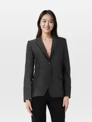Black Blazer With Lightning Patch