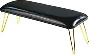 Generic Nail Pillow Hand Rest,Nail Hand Rest Stand,Arm Rest,Non Slip,Nail Arm Rest Cushion,for Nail Technician Use,Must Have, Black and gold