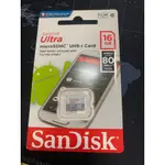 SANDISK ULTRA MICROSD UHS-I 16G白色記憶卡 80MB/S