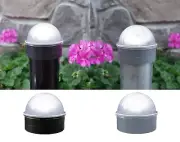 8 Pack Chain Link Fence Solar Post Cap Lights in Black or Silver ABS Summit